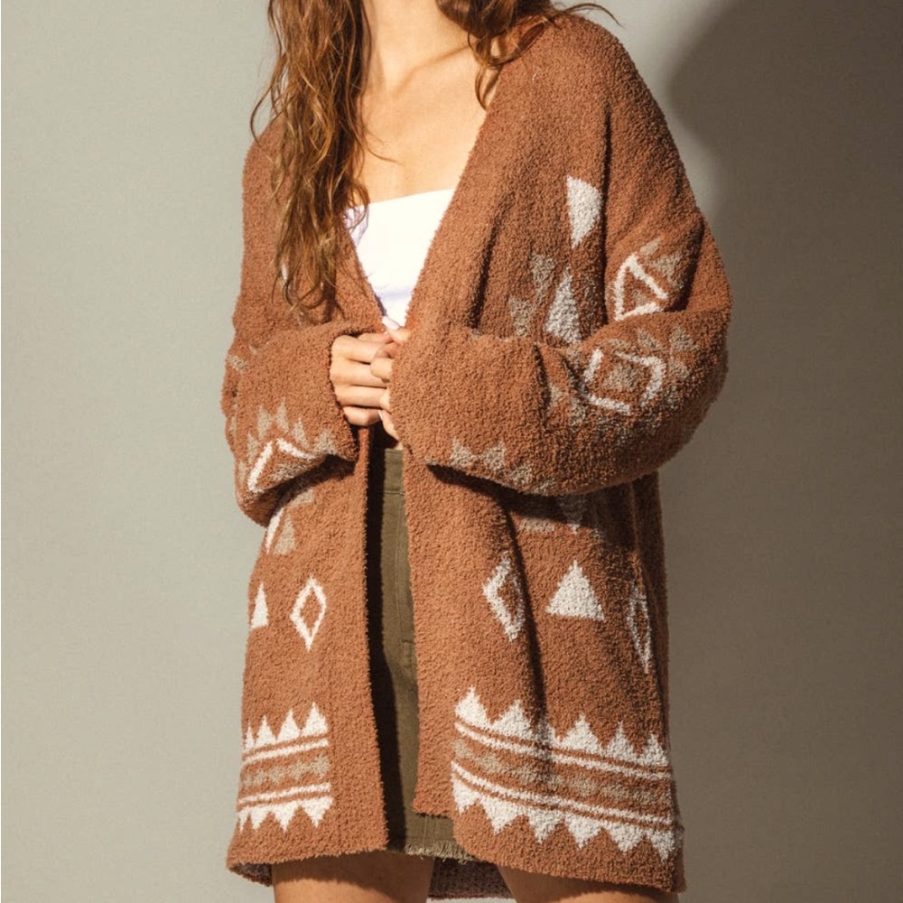 RUST Aztec cardigan